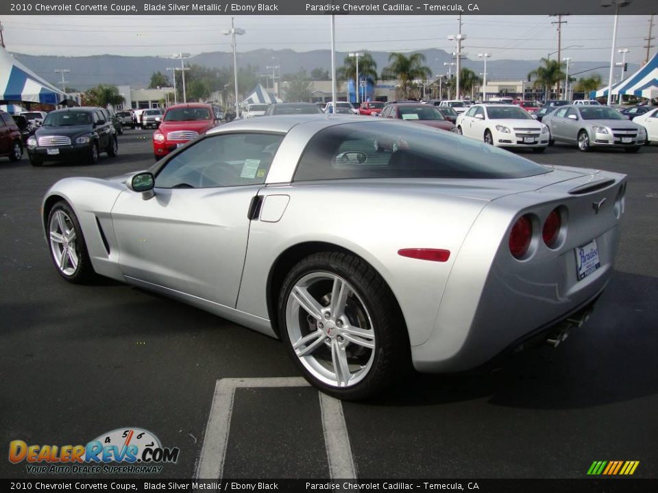 2010 Chevrolet Corvette Coupe Blade Silver Metallic / Ebony Black Photo #6