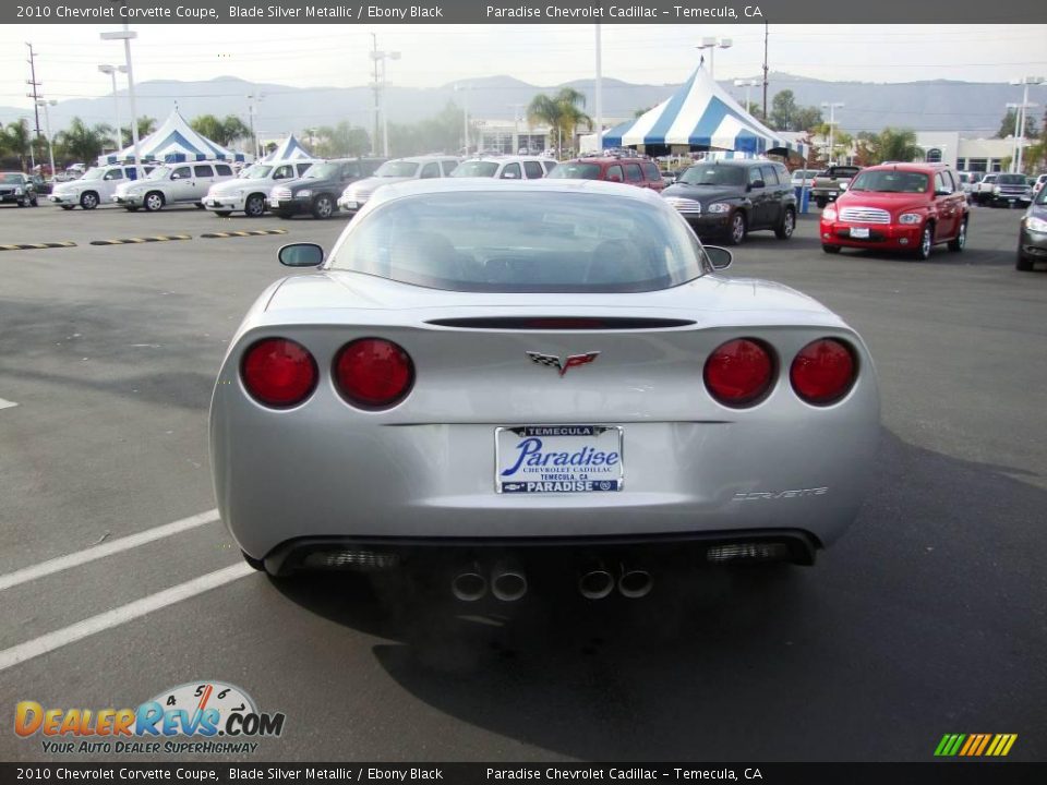 2010 Chevrolet Corvette Coupe Blade Silver Metallic / Ebony Black Photo #7