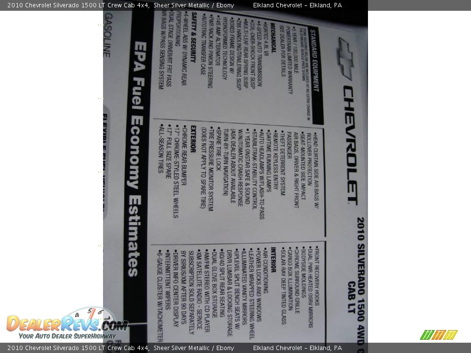 2010 Chevrolet Silverado 1500 LT Crew Cab 4x4 Sheer Silver Metallic / Ebony Photo #19