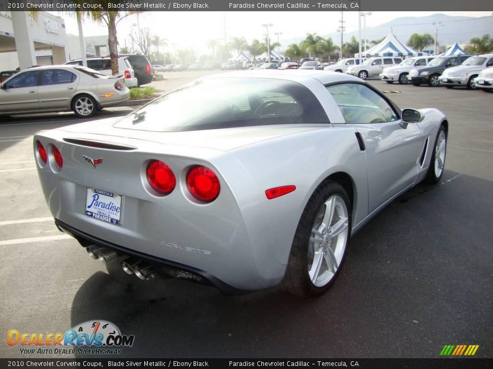 2010 Chevrolet Corvette Coupe Blade Silver Metallic / Ebony Black Photo #8