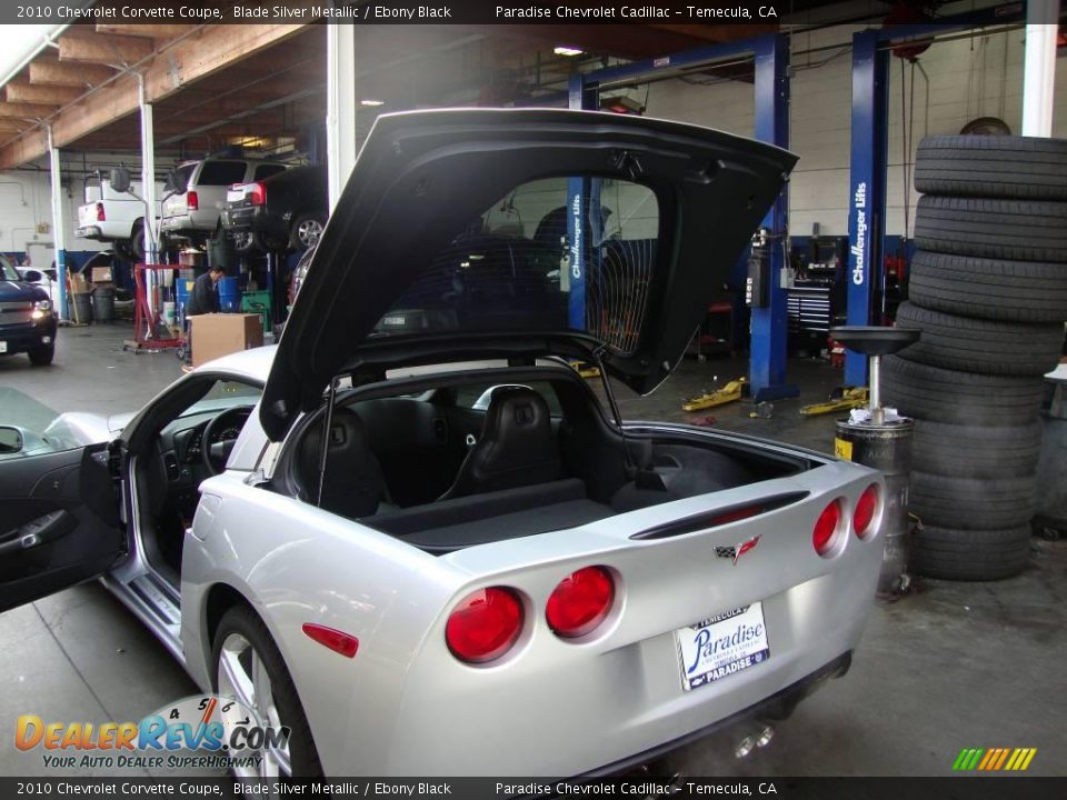 2010 Chevrolet Corvette Coupe Blade Silver Metallic / Ebony Black Photo #11