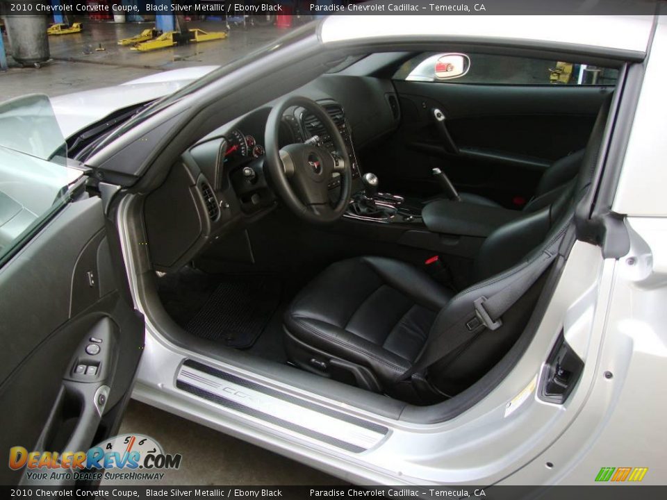 2010 Chevrolet Corvette Coupe Blade Silver Metallic / Ebony Black Photo #12
