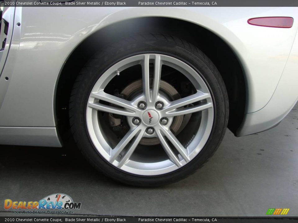 2010 Chevrolet Corvette Coupe Blade Silver Metallic / Ebony Black Photo #17