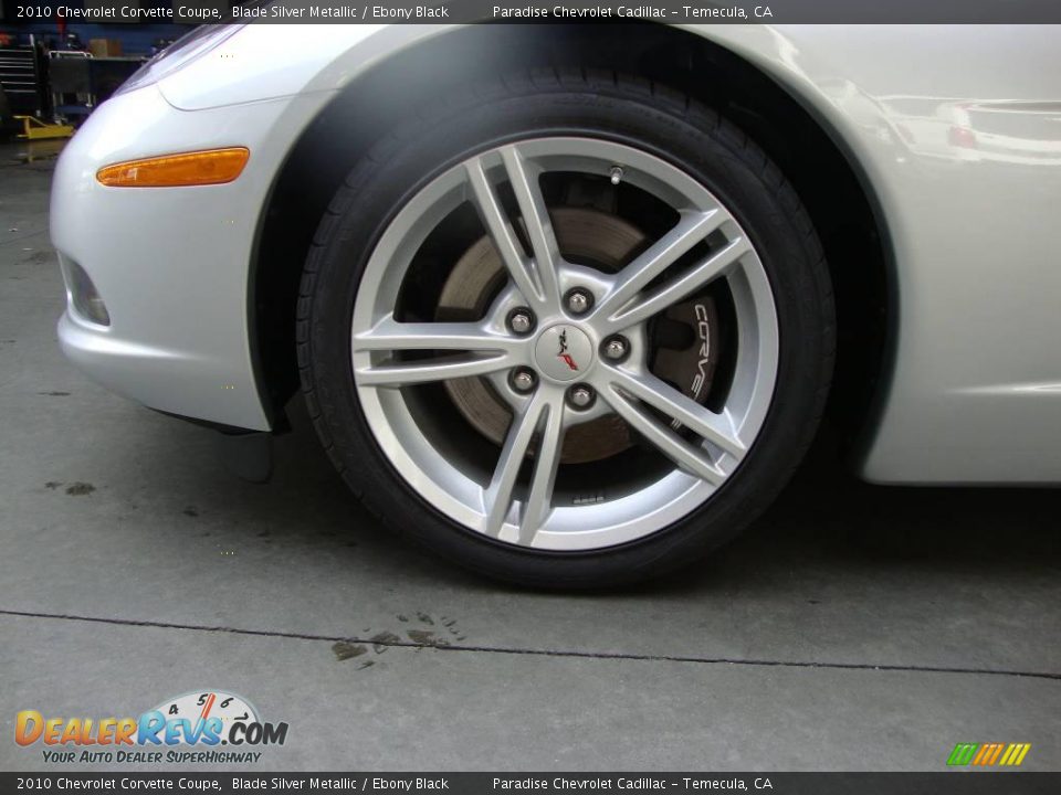 2010 Chevrolet Corvette Coupe Blade Silver Metallic / Ebony Black Photo #18