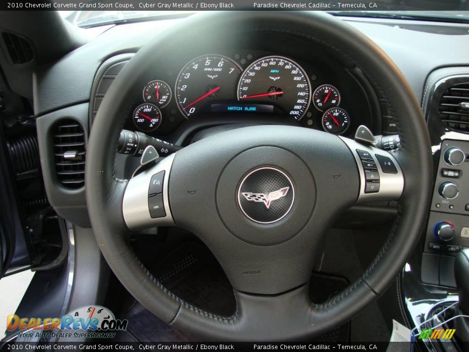 2010 Chevrolet Corvette Grand Sport Coupe Cyber Gray Metallic / Ebony Black Photo #16