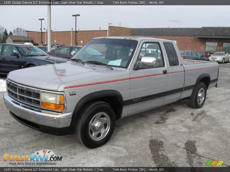 1995 Dodge Dakota SLT Extended Cab Light Silver Star Metallic / Gray Photo #6