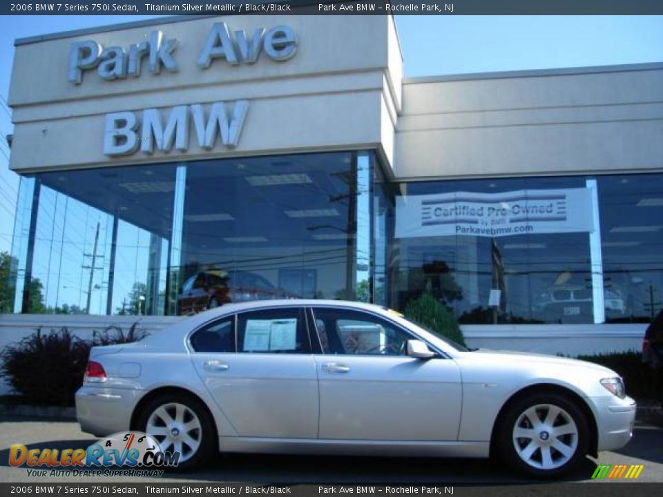 2006 BMW 7 Series 750i Sedan Titanium Silver Metallic / Black/Black Photo #1