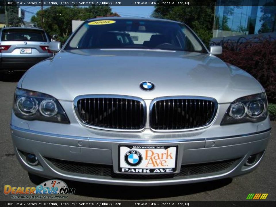 2006 BMW 7 Series 750i Sedan Titanium Silver Metallic / Black/Black Photo #2
