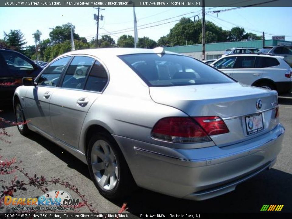 2006 BMW 7 Series 750i Sedan Titanium Silver Metallic / Black/Black Photo #4