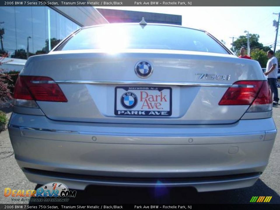 2006 BMW 7 Series 750i Sedan Titanium Silver Metallic / Black/Black Photo #5