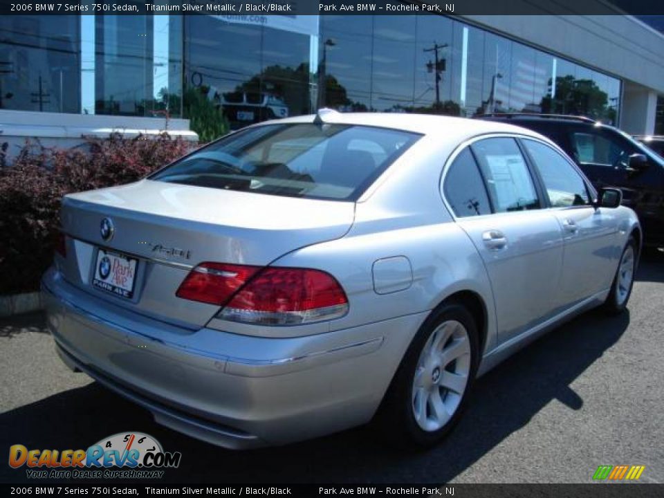 2006 BMW 7 Series 750i Sedan Titanium Silver Metallic / Black/Black Photo #6