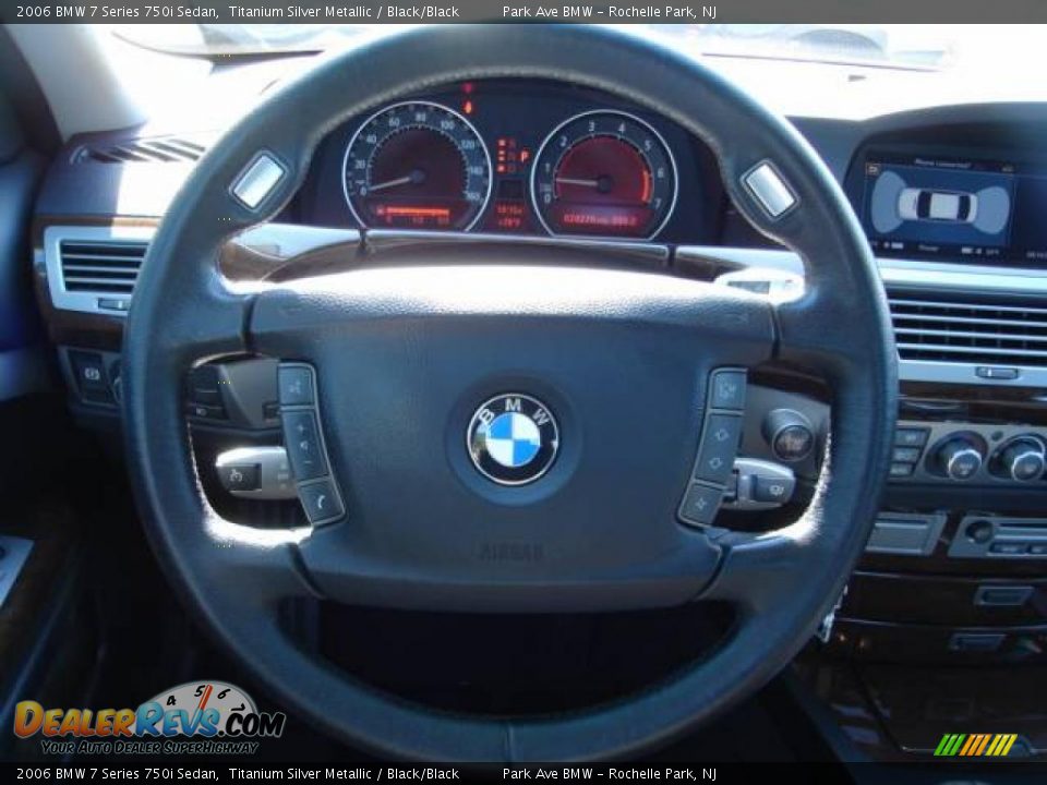 2006 BMW 7 Series 750i Sedan Titanium Silver Metallic / Black/Black Photo #12