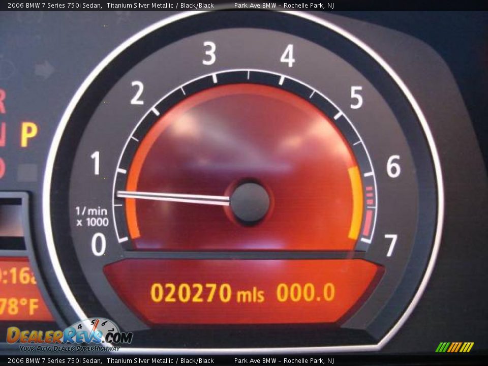 2006 BMW 7 Series 750i Sedan Titanium Silver Metallic / Black/Black Photo #13