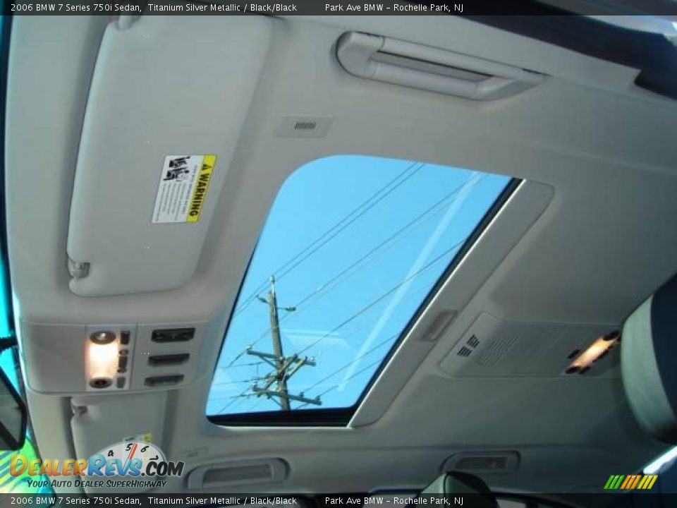 2006 BMW 7 Series 750i Sedan Titanium Silver Metallic / Black/Black Photo #16