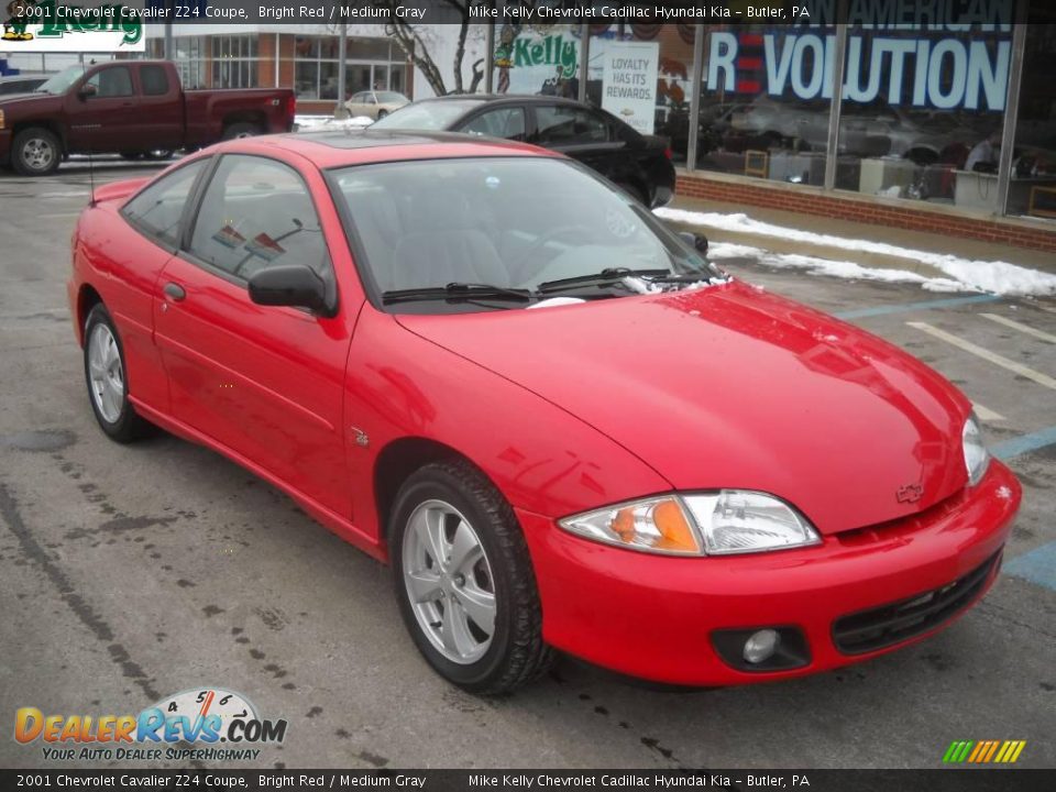2001 Chevrolet Cavalier Z24 Coupe Bright Red / Medium Gray Photo #1