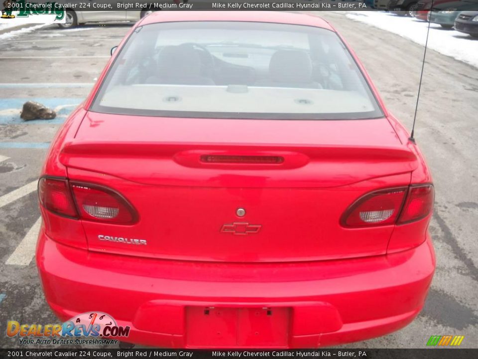 2001 Chevrolet Cavalier Z24 Coupe Bright Red / Medium Gray Photo #5