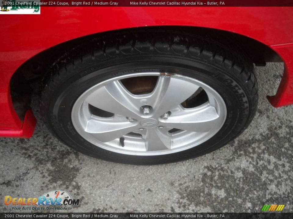 2001 Chevrolet Cavalier Z24 Coupe Bright Red / Medium Gray Photo #14