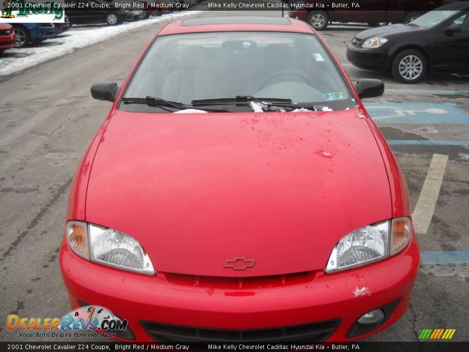 2001 Chevrolet Cavalier Z24 Coupe Bright Red / Medium Gray Photo #16