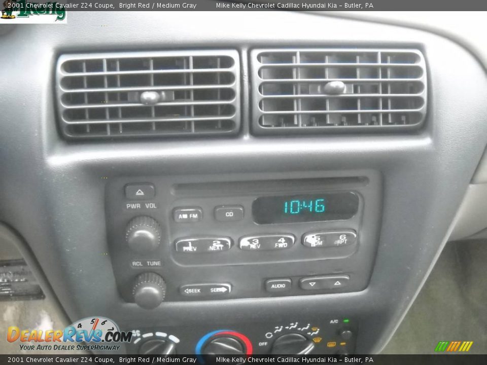 2001 Chevrolet Cavalier Z24 Coupe Bright Red / Medium Gray Photo #17