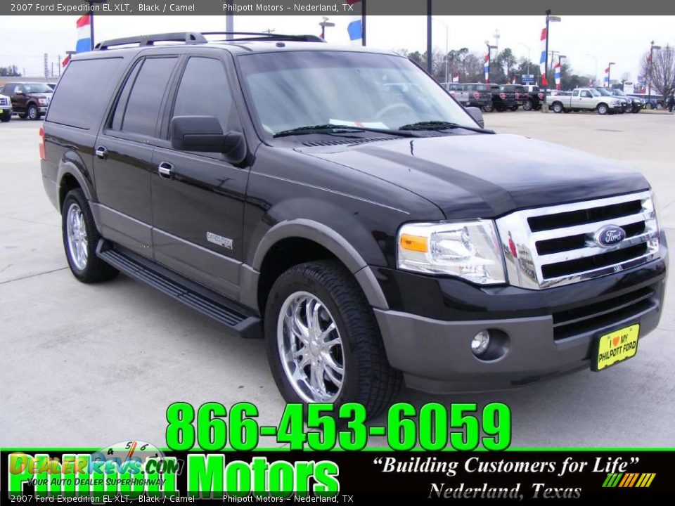 2007 Ford Expedition EL XLT Black / Camel Photo #1