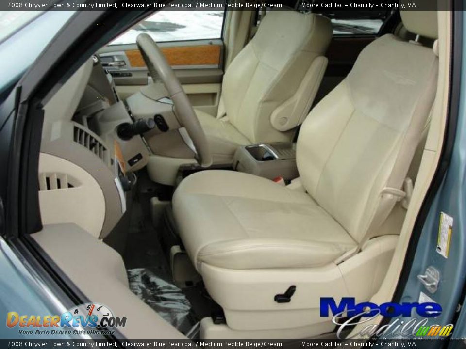 2008 Chrysler Town & Country Limited Clearwater Blue Pearlcoat / Medium Pebble Beige/Cream Photo #3