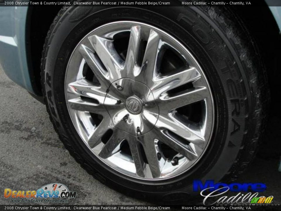2008 Chrysler Town & Country Limited Clearwater Blue Pearlcoat / Medium Pebble Beige/Cream Photo #7