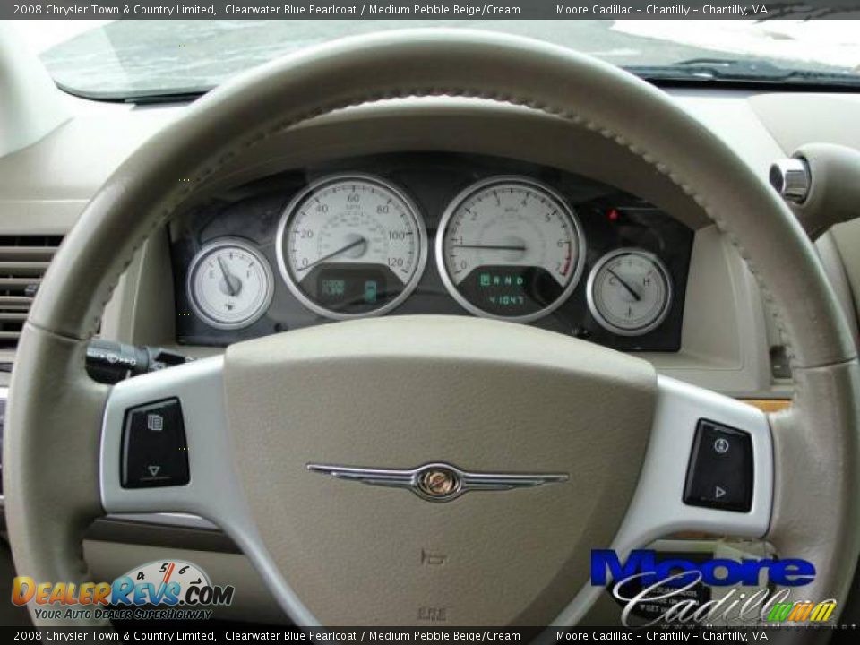 2008 Chrysler Town & Country Limited Clearwater Blue Pearlcoat / Medium Pebble Beige/Cream Photo #21