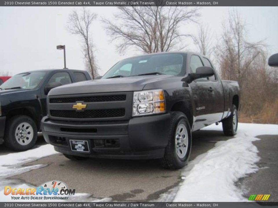 2010 Chevrolet Silverado 1500 Extended Cab 4x4 Taupe Gray Metallic / Dark Titanium Photo #1