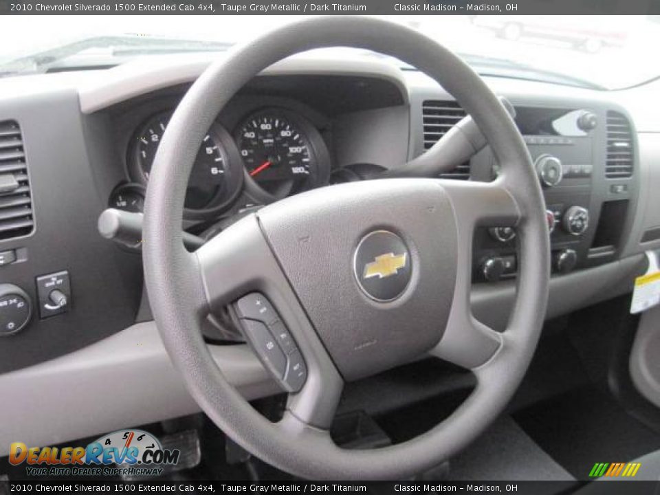 2010 Chevrolet Silverado 1500 Extended Cab 4x4 Taupe Gray Metallic / Dark Titanium Photo #10