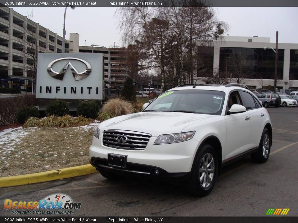 2008 Infiniti FX 35 AWD Ivory White Pearl / Wheat Photo #1