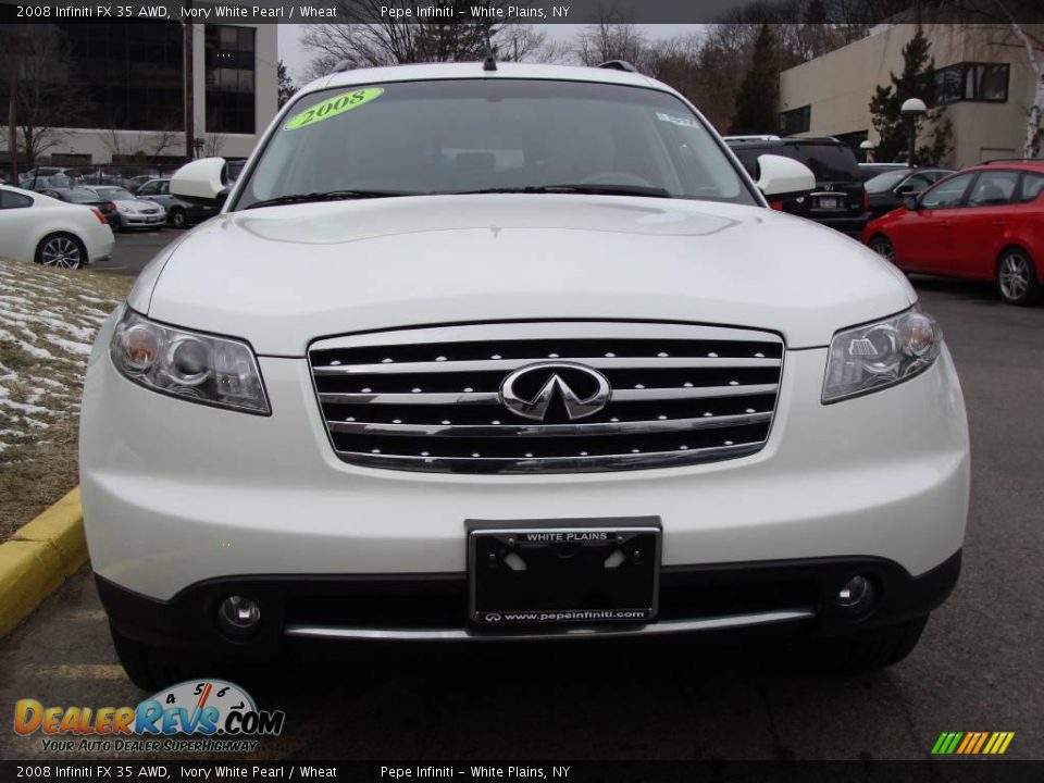2008 Infiniti FX 35 AWD Ivory White Pearl / Wheat Photo #3