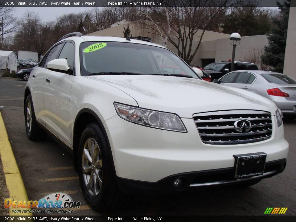 2008 Infiniti FX 35 AWD Ivory White Pearl / Wheat Photo #4