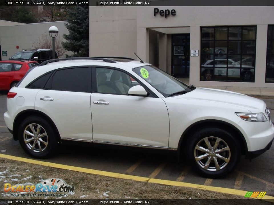 2008 Infiniti FX 35 AWD Ivory White Pearl / Wheat Photo #6
