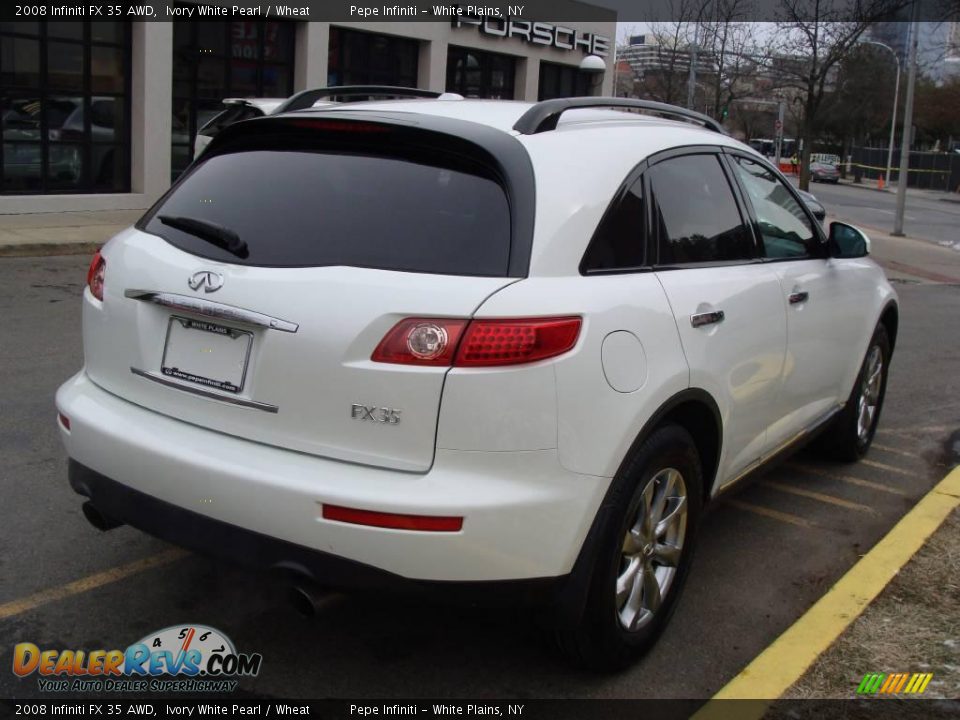 2008 Infiniti FX 35 AWD Ivory White Pearl / Wheat Photo #8