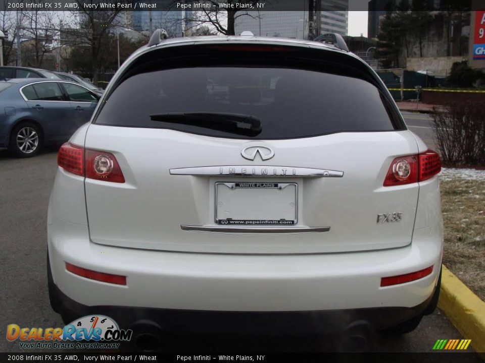 2008 Infiniti FX 35 AWD Ivory White Pearl / Wheat Photo #10