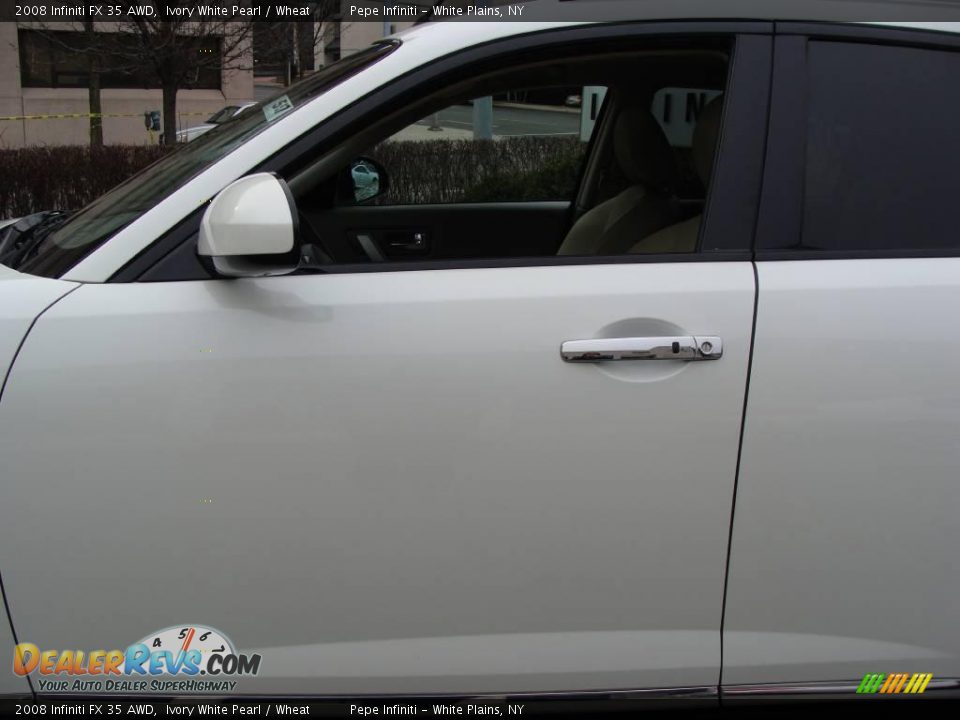 2008 Infiniti FX 35 AWD Ivory White Pearl / Wheat Photo #14