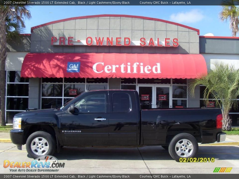 2007 Chevrolet Silverado 1500 LT Extended Cab Black / Light Cashmere/Ebony Black Photo #1