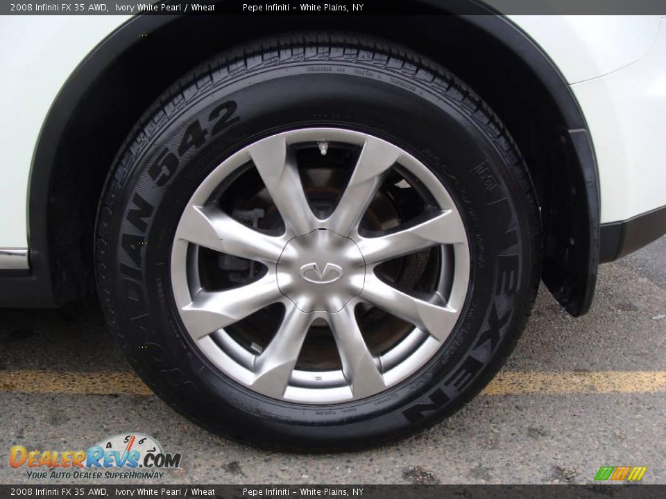 2008 Infiniti FX 35 AWD Ivory White Pearl / Wheat Photo #15