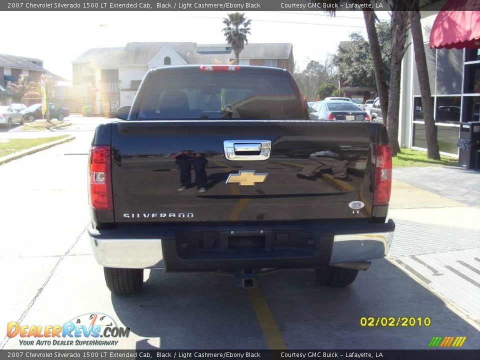 2007 Chevrolet Silverado 1500 LT Extended Cab Black / Light Cashmere/Ebony Black Photo #2