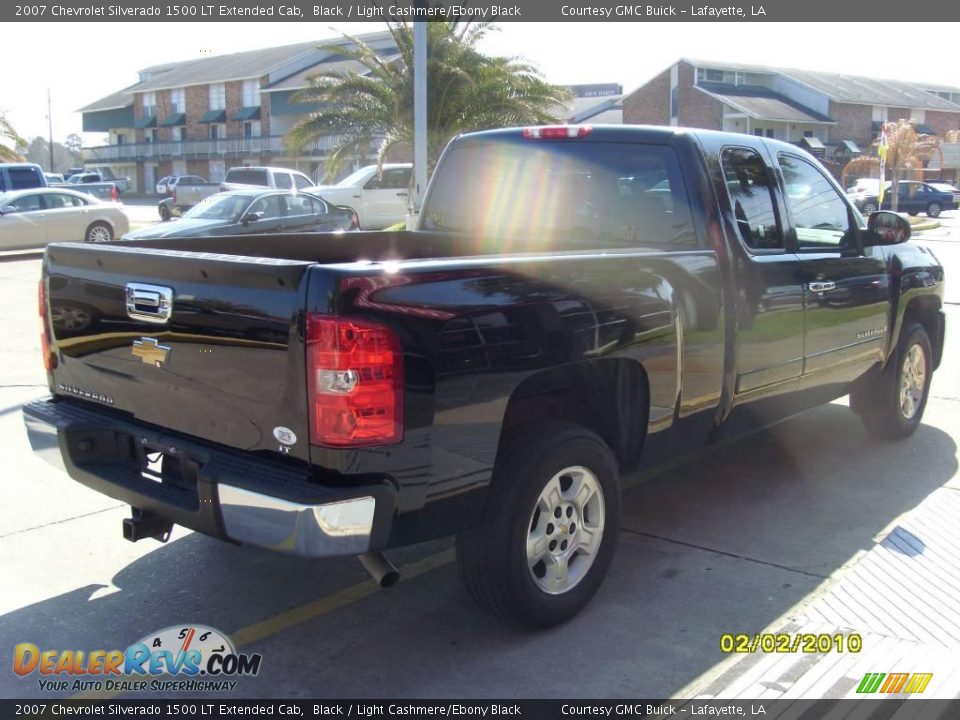 2007 Chevrolet Silverado 1500 LT Extended Cab Black / Light Cashmere/Ebony Black Photo #4