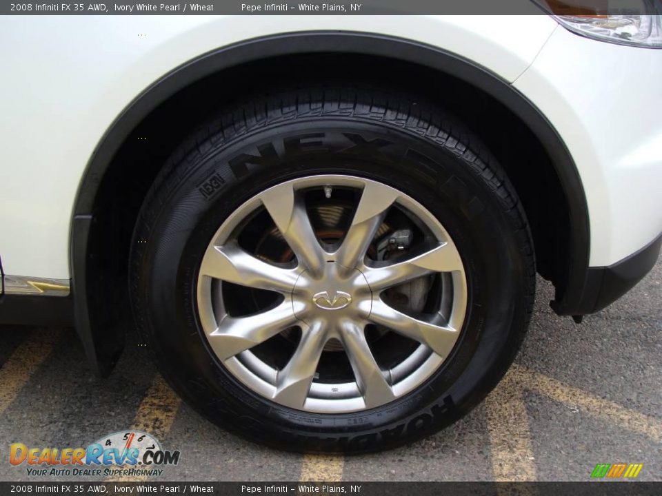 2008 Infiniti FX 35 AWD Ivory White Pearl / Wheat Photo #17