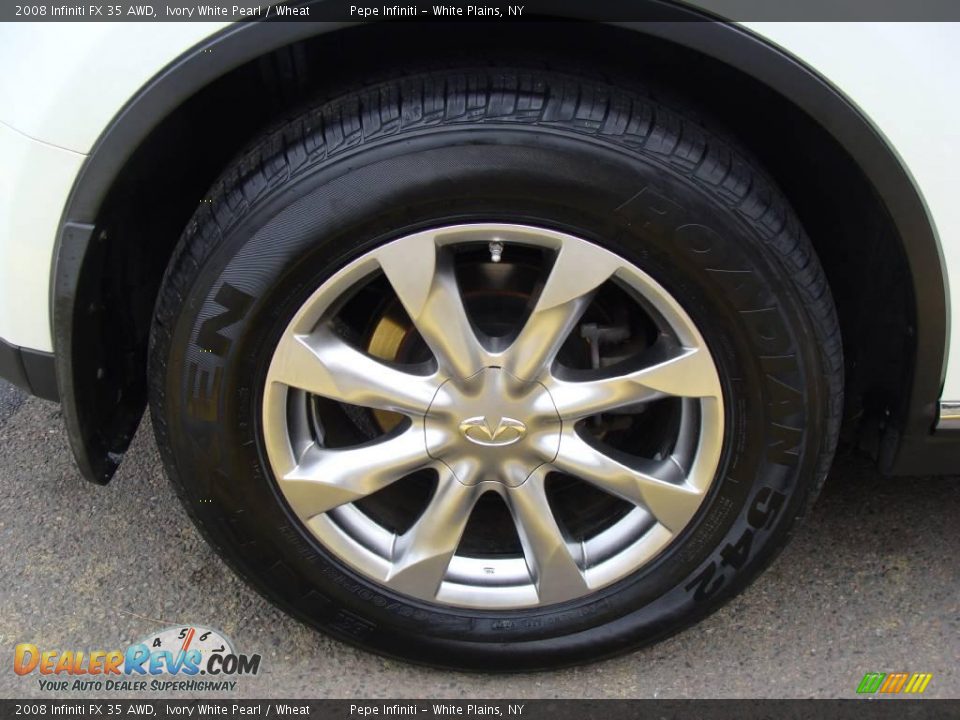2008 Infiniti FX 35 AWD Ivory White Pearl / Wheat Photo #18