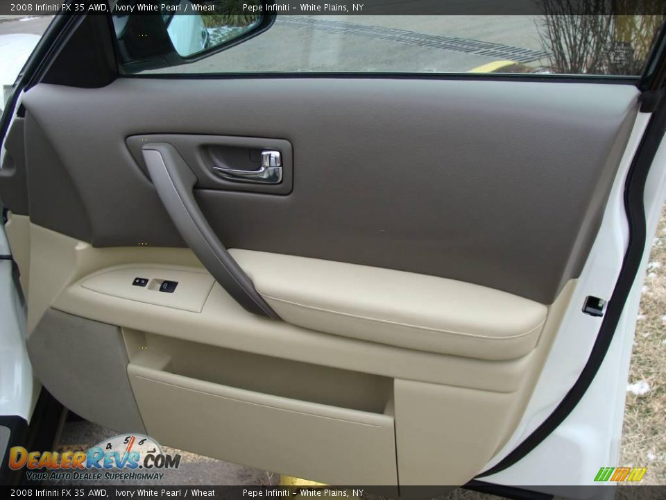 2008 Infiniti FX 35 AWD Ivory White Pearl / Wheat Photo #21