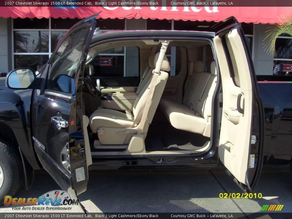 2007 Chevrolet Silverado 1500 LT Extended Cab Black / Light Cashmere/Ebony Black Photo #9
