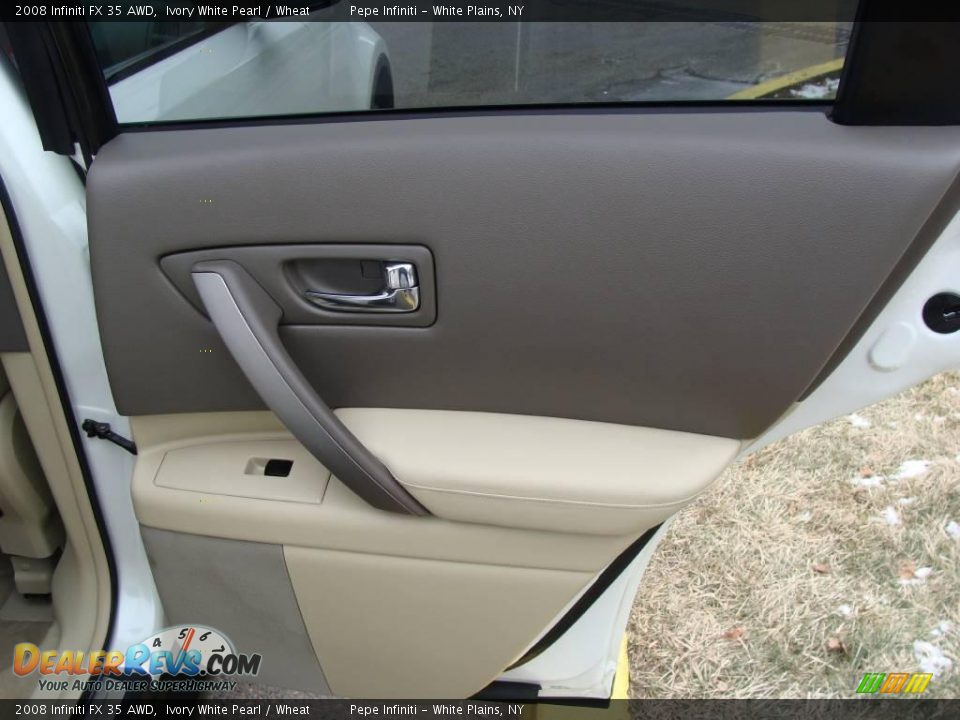 2008 Infiniti FX 35 AWD Ivory White Pearl / Wheat Photo #23