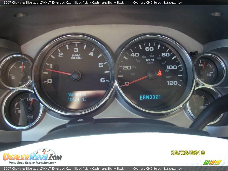 2007 Chevrolet Silverado 1500 LT Extended Cab Black / Light Cashmere/Ebony Black Photo #13