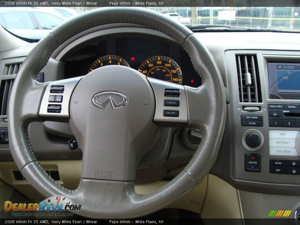 2008 Infiniti FX 35 AWD Ivory White Pearl / Wheat Photo #31