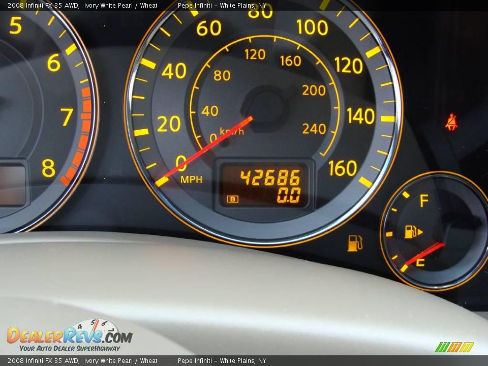 2008 Infiniti FX 35 AWD Ivory White Pearl / Wheat Photo #34