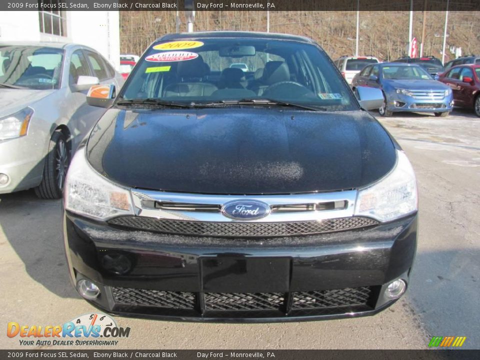 2009 Ford Focus SEL Sedan Ebony Black / Charcoal Black Photo #3