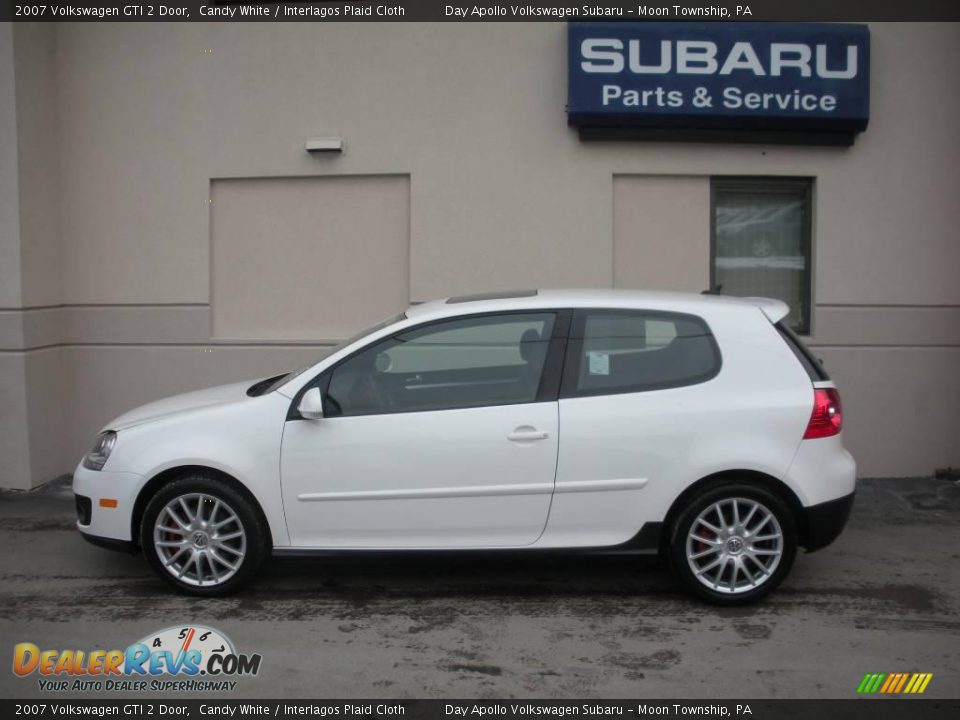2007 Volkswagen GTI 2 Door Candy White / Interlagos Plaid Cloth Photo #6